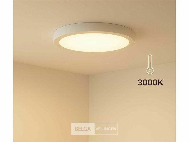 20 x led-paneel – ronde opbouwmontage – 30w – 3000k – warm wit - afbeelding 1 van  6