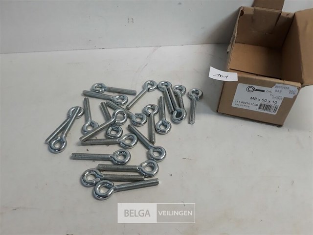 20 x oogbout verzinkt m8x50mm - afbeelding 2 van  3