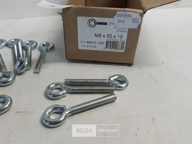 20 x oogbout verzinkt m8x50mm - afbeelding 3 van  3