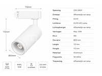 20 x rail spot armatuur – gu10 – wit – ip20 – versay - afbeelding 4 van  5