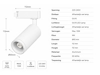 20 x rail spot armatuur – gu10 – wit – ip20 – versay - afbeelding 1 van  1