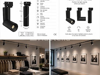 20 x rail spot armatuur – gu10 – zwart – ip20 – toronto - afbeelding 1 van  5