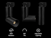 20 x rail spot armatuur – gu10 – zwart – ip20 – toronto - afbeelding 2 van  5