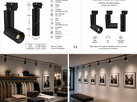 20 x rail spot armatuur – gu10 – zwart – ip20 – toronto - afbeelding 5 van  5