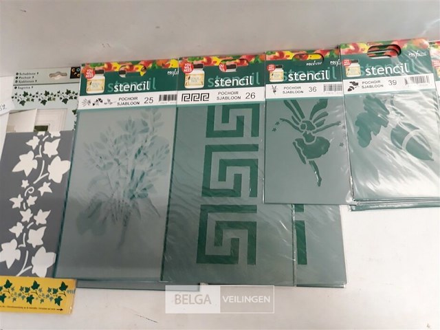 20 x sjablonen 4 assorti 5 van ieder - afbeelding 3 van  3