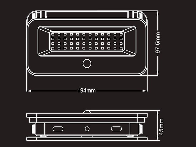 20 x solar 400lm led 3in1 kleur cct breedstraaler met sensor - afbeelding 7 van  8