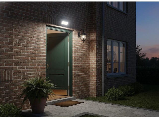 20 x solar 400lm led 3in1 kleur cct breedstraaler met sensor - afbeelding 2 van  8