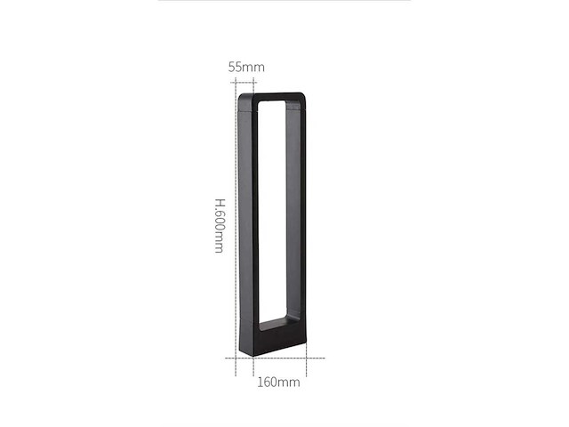 20 x tuinlamp – 60 cm – 7w led – 3000k warm wit – ip54 – zwart – sla-01 - afbeelding 4 van  12