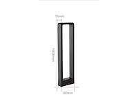 20 x tuinlamp – 60 cm – 7w led – 3000k warm wit – ip54 – zwart – sla-01 - afbeelding 8 van  12