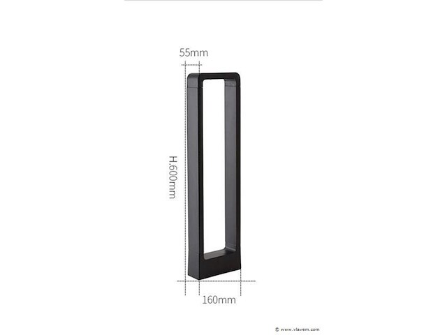20 x tuinlamp – 60 cm – 7w led – 3000k warm wit – ip54 – zwart – sla-01 - afbeelding 2 van  5