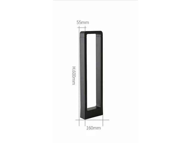 20 x tuinlamp – 60 cm – 7w led – 3000k warm wit – ip54 – zwart – sla-01 - afbeelding 3 van  6
