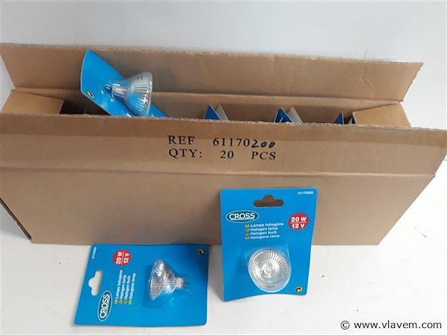 20 x vervanglamp halogeen 12v mr16 20 w - afbeelding 1 van  2