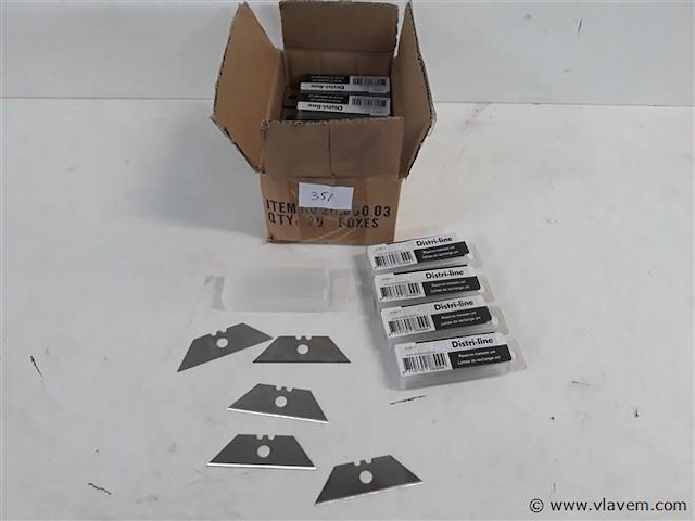 20 x vervangmes stanleymes recht 5 stuks - afbeelding 1 van  2