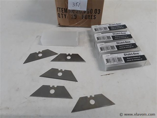 20 x vervangmes stanleymes recht 5 stuks - afbeelding 2 van  2