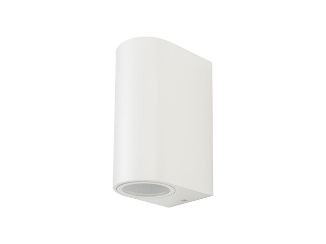 20 x wandlamp modern halfrond gu10 duo fitting zand wit waterdicht - afbeelding 3 van  7
