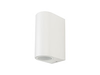20 x wandlamp modern halfrond gu10 duo fitting zand wit waterdicht - afbeelding 3 van  7