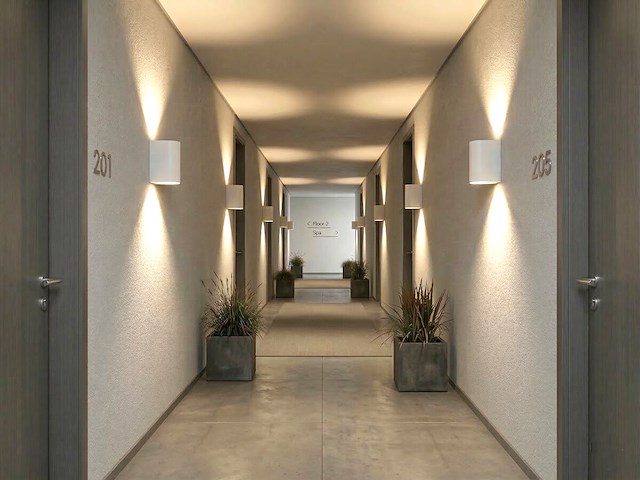 20 x wandlamp modern halfrond gu10 duo fitting zand wit waterdicht - afbeelding 6 van  7