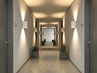 20 x wandlamp modern halfrond gu10 duo fitting zand wit waterdicht - afbeelding 6 van  7
