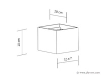20 x wandlamp – tweerichtings led – kubus – 2 x 5w – wit - afbeelding 4 van  5