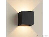 20 x wandlamp – tweerichtings led – kubus – 2 x 5w – zwart - afbeelding 2 van  5
