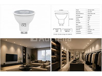 200 x led spot gu10 – 6w – 3000k warm wit – ip20 - afbeelding 4 van  4