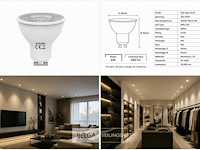200 x led spot gu10 – 6w – 3000k warm wit – ip20 - afbeelding 5 van  5