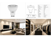 200 x led spot gu10 – 6w – 4200k neutraal wit – ip20 - afbeelding 2 van  4