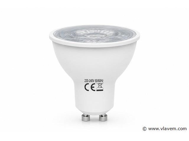 200 x led spot gu10 – 6w – 4200k neutraal wit – ip20 - afbeelding 1 van  4