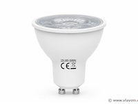 200 x led spot gu10 – 6w – 4200k neutraal wit – ip20 - afbeelding 1 van  4