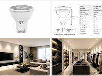 200 x led spot gu10 – 6w – 4200k neutraal wit – ip20 - afbeelding 4 van  4