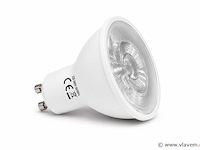 200 x led spot gu10 – 6w – 6400k koud wit – ip20 - afbeelding 1 van  4