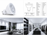 200 x led spot gu10 – 6w – 6400k koud wit – ip20 - afbeelding 4 van  4