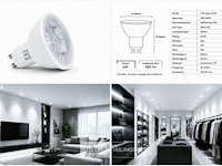 200 x led spot gu10 – 6w – 6400k koud wit – ip20 - afbeelding 5 van  5