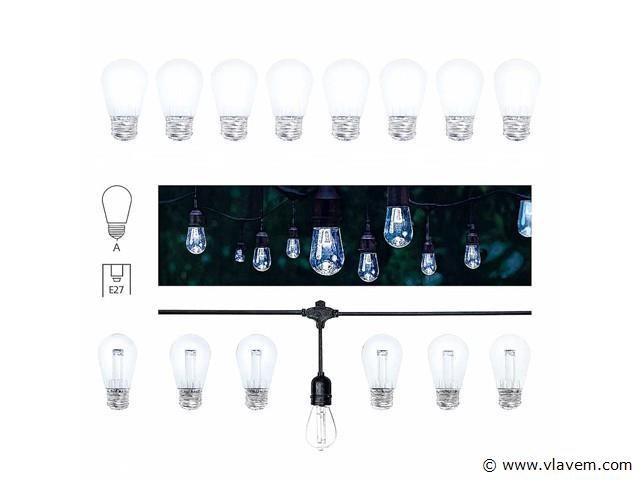 200 x st45 filament shockproof led lamp – 6000k koud wit – e27 – wit - afbeelding 5 van  5