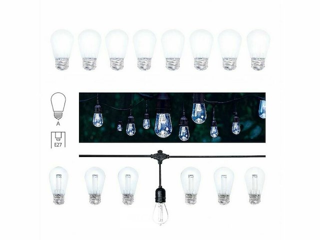 200 x st45 filament shockproof led lamp – 6000k koud wit – e27 – wit - afbeelding 6 van  6