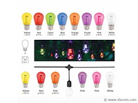 200 x st45 filament shockproof led lampen – 5 kleuren – e27