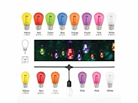 200 x st45 filament shockproof led lampen – 5 kleuren – e27