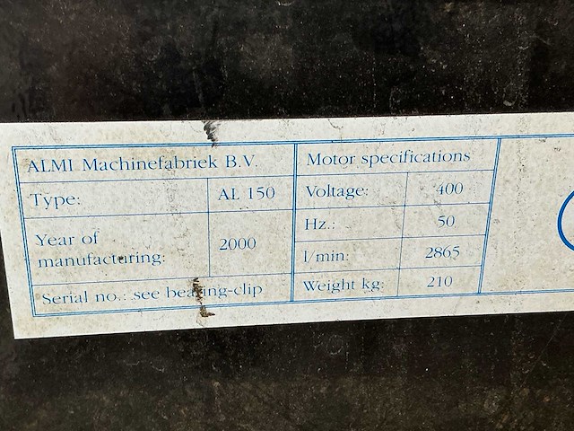 2000 almi al150 pijpuitslijpmachines - afbeelding 4 van  10