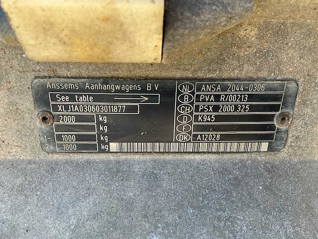 2000 anssems d20 aanhangwagen - afbeelding 7 van  15