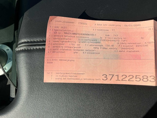 2000 audi tt personenauto - afbeelding 38 van  41