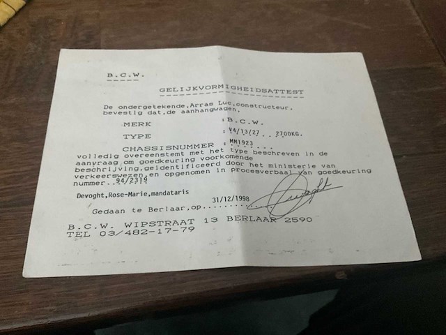 2000 bcw aanhangwagen - afbeelding 12 van  19