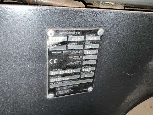 2000 crown esr 3020-16 reach truck - afbeelding 9 van  12