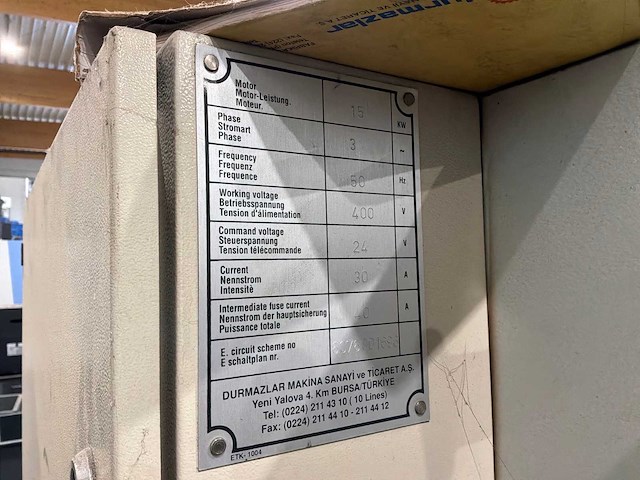 2000 durmazlar jdhgm 3006 guillotineschaar - afbeelding 10 van  10