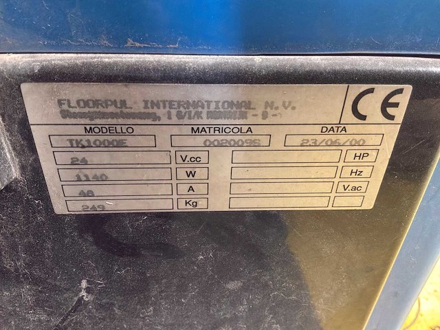 2000 floorpul tk1000e veegmachine - afbeelding 6 van  6