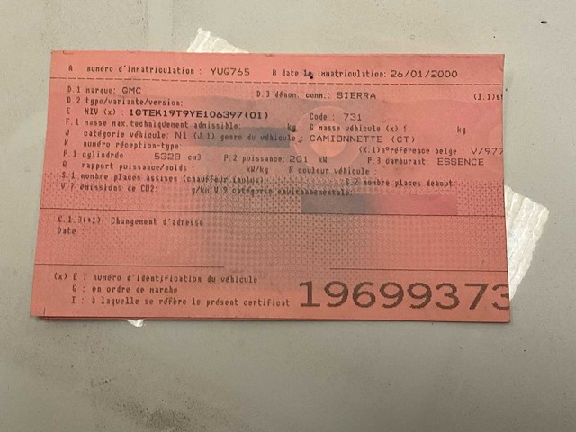 2000 gmc siërra - oldtimer - afbeelding 9 van  15