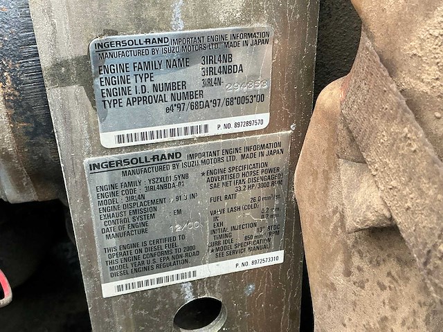 2000 ingersoll rand stroomgenerator - afbeelding 2 van  10