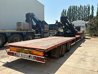 2000 kaiser heavy duty flatbed semi-trailer - hiab spgl2e gelede hydraulische kraan - afbeelding 1 van  35
