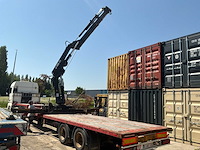 2000 kaiser heavy duty flatbed semi-trailer - hiab spgl2e gelede hydraulische kraan - afbeelding 21 van  35