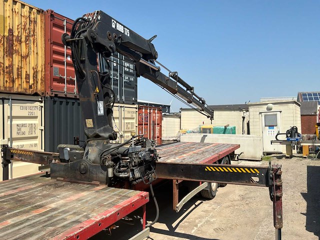2000 kaiser heavy duty flatbed semi-trailer - hiab spgl2e gelede hydraulische kraan - afbeelding 25 van  35