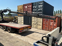 2000 kaiser heavy duty flatbed semi-trailer - hiab spgl2e gelede hydraulische kraan - afbeelding 26 van  35